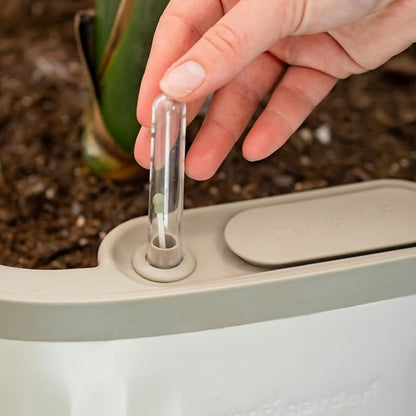 Vego garden Self Watering Pots Home Planters with Water Gauge for Effortless Indoor Plants Cream White 2 Pack No Trellis