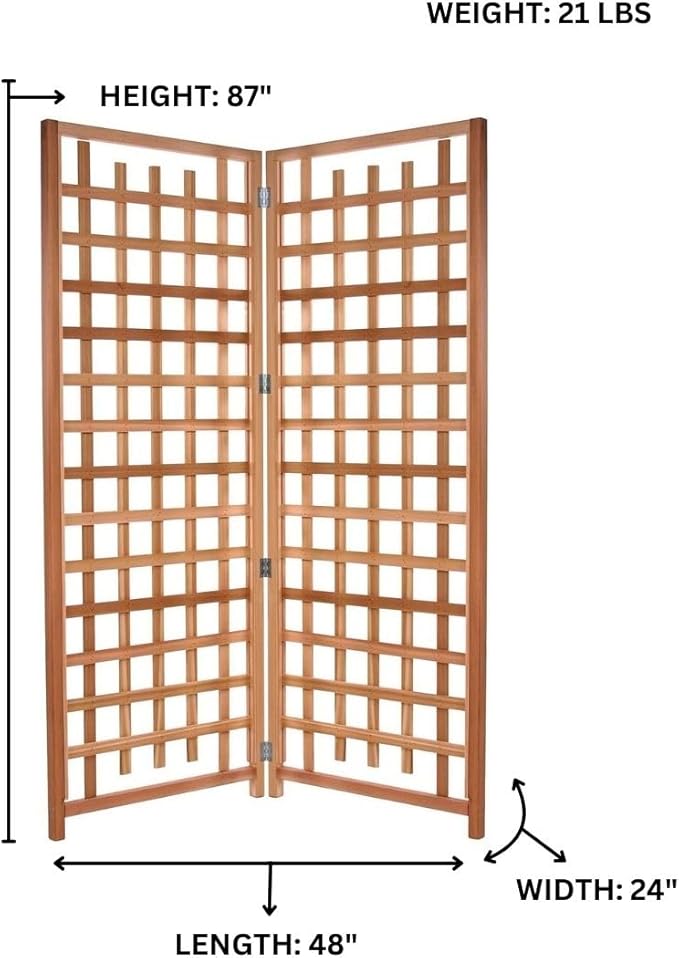 All Things Cedar PL30-Twin 4-Piece Twin Planter Set with Trellis Screen | Handcrafted Western Red Cedar | Includes 2 Planter Boxes & Trellis Screen | Untreated Cedar for Indoor & Outdoor Use
