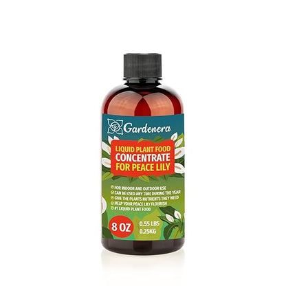 Gardenera Plant Growth Superfood for Peace Lilies with 18 Vitamins & Minerals - Organic Plant Food Fertilizer - Micro-Fungi and Bio-Organisms for Peace Lily Plant Care & Growth Enhancement - 8oz