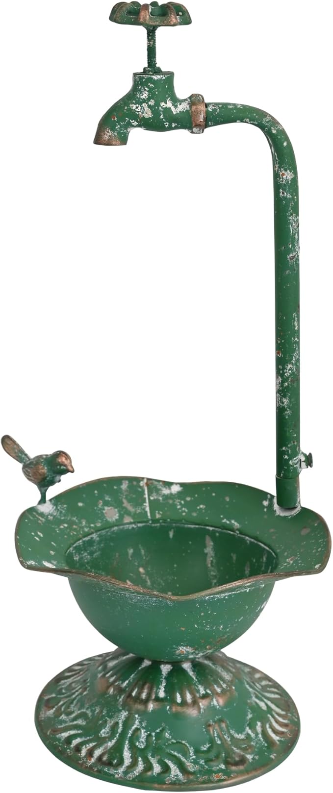 Unique Planters for Indoor Outdoor Plants, Rustic Succulent Planters, Outdoor Flower Pots, Indoor Succulent Plant Pots, Metal Tap Design, Home and Garden Decor (Green)