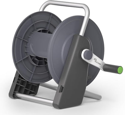 Garden Hose Reel Cart,Hose Holder Up to 50-60 Feet of 5/8" Hose,Wall Mounted Water Hose Reel,Portable Hose Reels for Outside Car Washing, Watering
