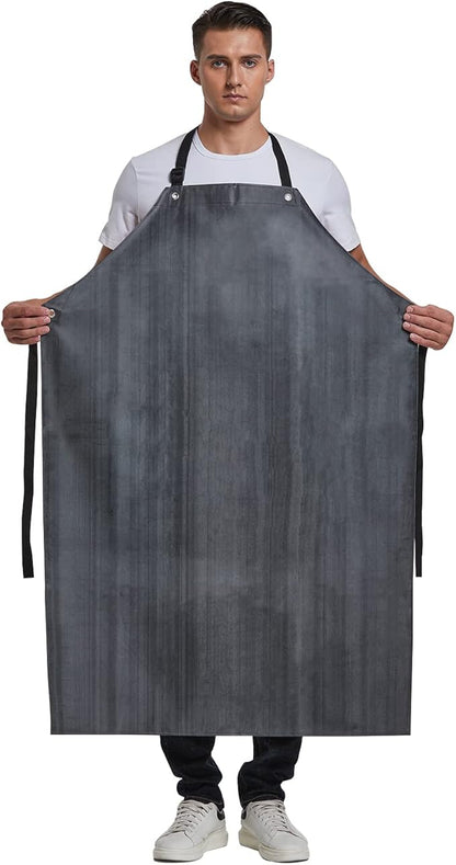Rubber Waterproof Apron Butcher Heavy Duty -Oil Chemical Resistant Safety Aprons for Cleaning Fish, DishWashing