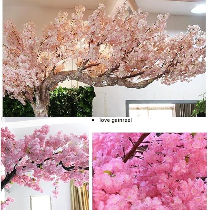Cherry Blossom Tree Wishing Tree Handmade Shopping Wedding Party Indoor and Outdoor Decoration Artificial Cherry Blossom Tree (13.12ftX13.12ft)