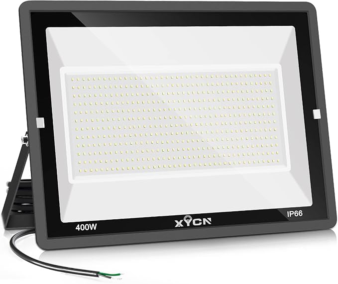 400W LED Stadium Flood Lights Outdoor(2350W Equivalent),50000LM Super Bright LED Arena Lights 100-277V IP66 Waterproof 5000K Daylight White Commercial Lighting for Sports Fields and Counts