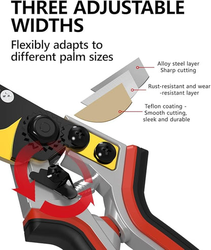 Pruning Shears for Gardening, Garden Scissors with Sharp Stainless Steel Blades, Heavy Duty Bypass Garden Clippers for Plants, Flowers, Branches[Ergonomic Handle][Safety Lock][Gift for Gardeners]