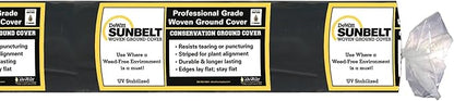 Dewitt 9-Pack Sunbelt Weed Barrier Fabric 3.2 oz, 4 x 300 Feet – Heavy-Duty Ground Cover Mat for Greenhouse Floors, Garden Rows, Raised Beds, Yard Gardening, and Outdoor Landscape Protection