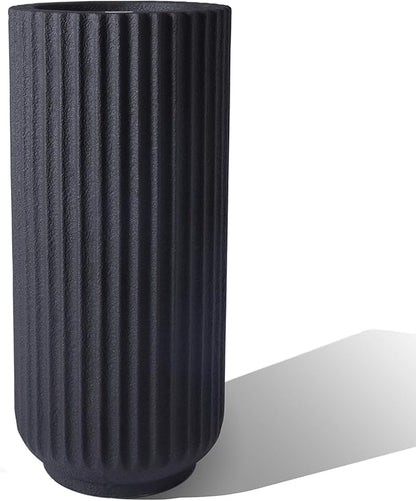 31.5 Inch Tall Roman Column Concrete Planter（14.2Dx31.5H，36 Pounds）,Durable All-Weather Use with Drainage Holes,Large Tall Round Planter for Outdoor Indoor Plants