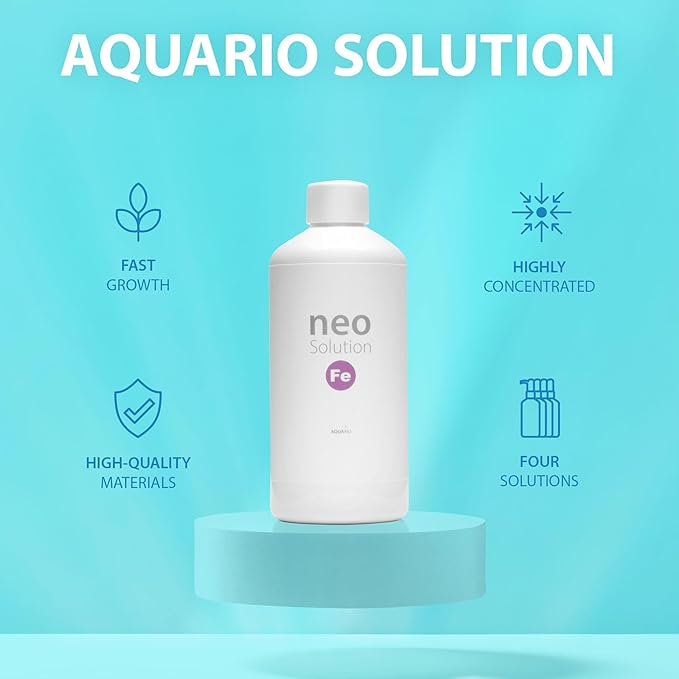 Plant Fertilizer - Liquid Iron for Aquarium Plants - Boosts Red Color & Supports Healthy Growth - Neo Solution Fe, 1000ml
