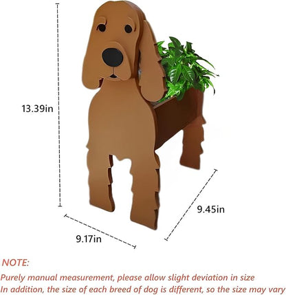 Brown Cocker Spaniel Dog Planter Plant Pots,Cute Dog Flower Planter,Gifts for Pet Lovers,Unique Animal Plant Pots,Office,Indoor Outdoor Garden Decor(9.45 * 9.17 * 13.39in)