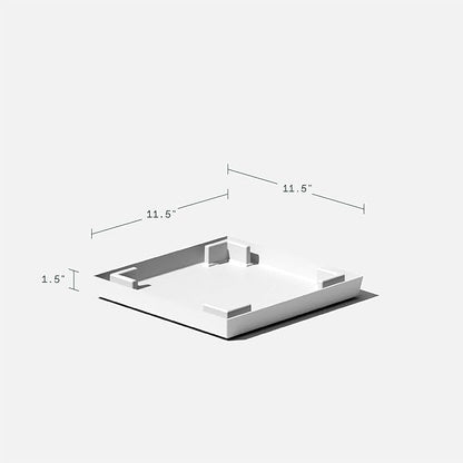 Veradek Nobleton Indoor/Outdoor Wide Square Planter (White, 22 inch - 2 Pack with 2 Saucer Trays)