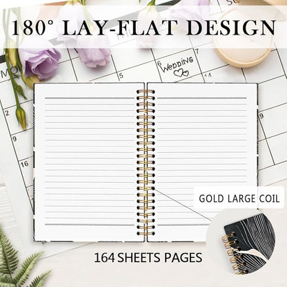 Boho Abstract Flower Spiral Notebook, Bohemian Floral Journal Notebook, Flower Aesthetic Journaling Notebooks for Women, Boho Abstract Office School Supplies Gifts, 5.5x8.3 Inch