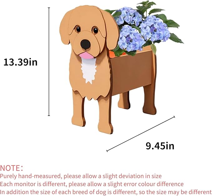 Cavoodle Dog Planter Plant Pots,Cute Dog Flower Planter,Gifts for Pet Lovers,Unique Animal Plant Pots,Office,Indoor Outdoor Garden Decor(9.45 * 6.73 * 13.39in)