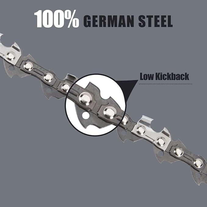 E & S 3 Pack 14 Inch Chainsaw Chain 3/8" LP Pitch .043" Gauge 52 Drive Links Semi-Chisel Chain Saw Chains for Husqvarna, Poulan, Craftsman, Greenworks and More Chainsaw Brands