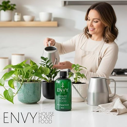 ENVY House Plant Food – Advanced Liquid Fertilizer for Indoor Plants – All-Purpose One-Part Formula for Stronger Roots, Greener Leaves & Faster Growth (32oz)