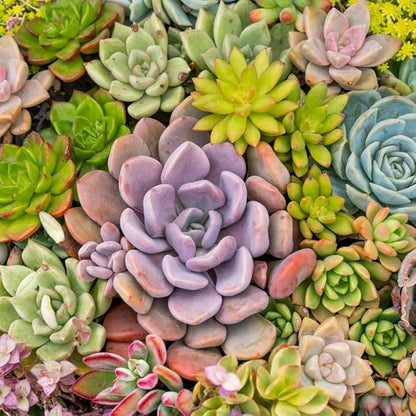 Pack 5 of Assorted Succulents Plant, 2 Inch Succulents Potted, Easy Care Mix Varieties, Succulent Cactus Live Plants in 2'' Pot Houseplant