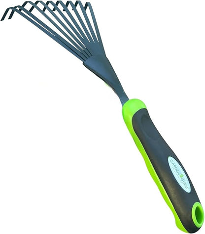 Garden Guru Hand Rake Soil Tiller Tool with Ergonomic Handle – Strong Carbon Steel - Rust Resistant – Great for Gardening, Cultivating, Loosening Soil & Spreading Mulch, Raking Flower Beds (4 Pack)
