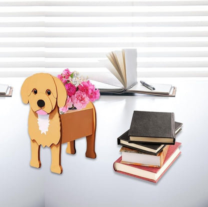 Cavoodle Dog Planter Plant Pots,Cute Dog Flower Planter,Gifts for Pet Lovers,Unique Animal Plant Pots,Office,Indoor Outdoor Garden Decor(9.45 * 6.73 * 13.39in)