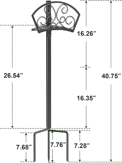 GOFORWILD Garden Hose Holder, Decorative Hose Butler Sturdy Water Hose Rack, Durable Wall Hose Hanger, Hose Reel, Holds 125-Feet of 5/8-Inch Hose, Made of Gauge Steel, 7020