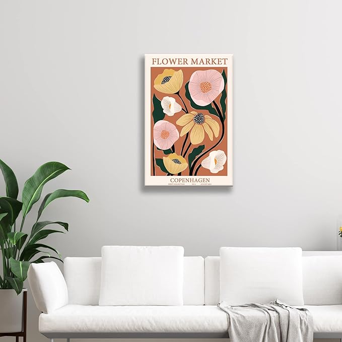 Zzuyi Flower Market Poster,Anthropologie art,Botanical Flower wall art for Living Room Bedroom Decoration-20x30