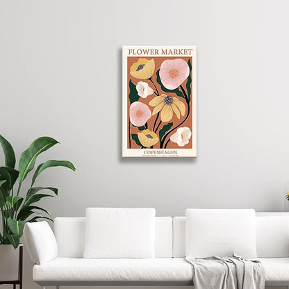 Zzuyi Flower Market Poster,Anthropologie art,Botanical Flower wall art for Living Room Bedroom Decoration-12 x18