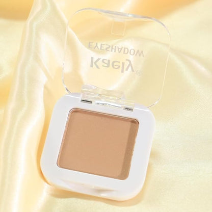 Kaely Pressed Single Eyeshadow Makeup, Light Nude Brown Matte Highly Pigmented Monochrome Eye Shadow Palette, Waterproof Neutral Powde Mini Eyeshadow, sombras para ojos, Lightweight Blendable, 13