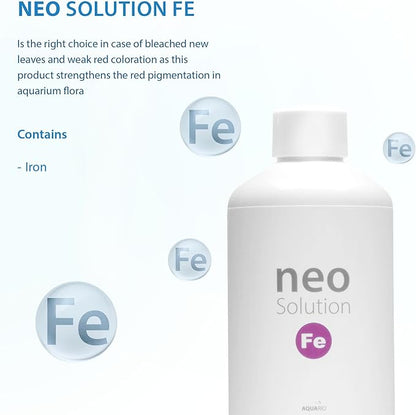 Plant Fertilizer - Liquid Iron for Aquarium Plants - Boosts Red Color & Supports Healthy Growth - Neo Solution Fe, 1000ml