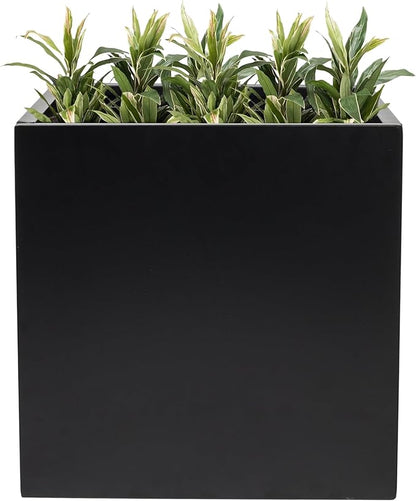 Tall Rectangular Removable Planter for Indoor or Outdoor Terraces, Porches, Durable All Weather, Garden, Modern Design, for Plants, Flowers(Cube)