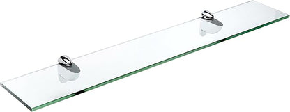 Spancraft Glass H-6x36-Chrome Heron Glass Shelf, Chrome, 6" x 36"