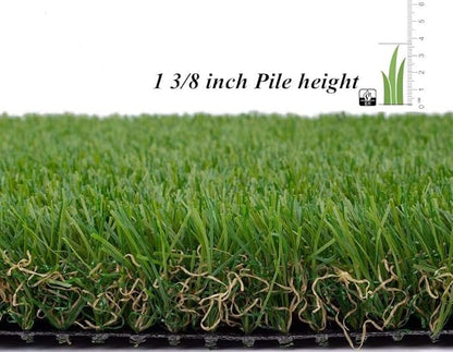 ALTRUISTIC Artificial Grass 13FTX37FT(481 Square Feet), Realistic Fake Grass Deluxe Turf Synthetic Thick Lawn Pet Turf, 1 3/8” Height, Outdoor Decor, Customized