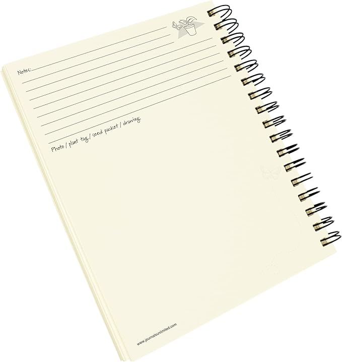 Write it Down series by Journals Unlimited, Guided Journal, Gardening, The Gardener's Journal, Full-size 7.5"x 9", Kraft Hard Cover, Made in USA