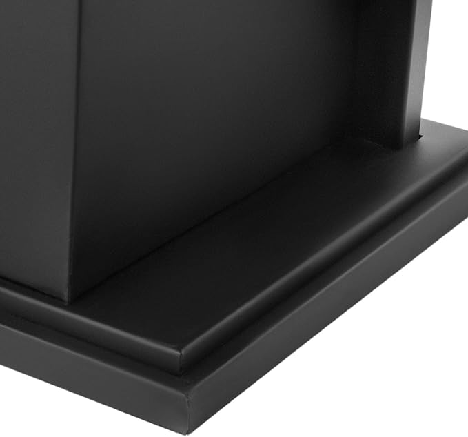 Modern Geometric Metal Planter for Outdoor & Indoor, Large 31Inches Tall Steel Planter with Drainage Holes, Black Galvanized Planter Pot for Plants, Garden, Patio, Entryway, Lobby