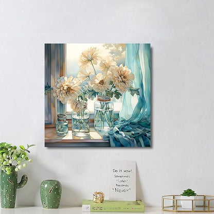 LAIART Modern floral wall art bathroom wall decor canvas picture print