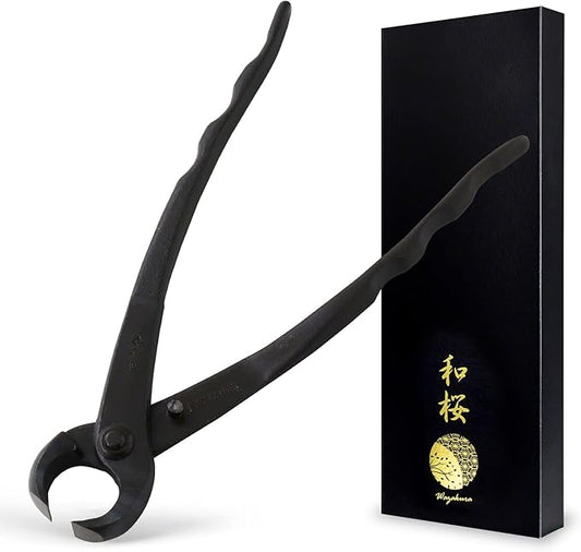 Wazakura Hanafubuki Hand Forged Bonsai Tree Trunk Splitter, Made in Japan 8.25inch(210mm), Branch Cutter Japanese Garden Tool - 8.25inch(210mm), Black