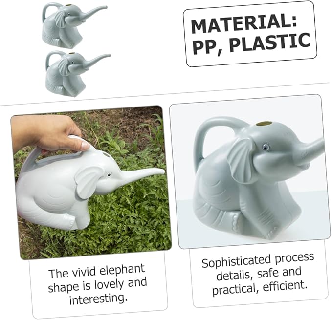 2pcs Long Spout Watering Can for Indoor Plants Adorable Animal Shape Plastic PP Bottle Precise Plant Watering for Home Garden and Lawn