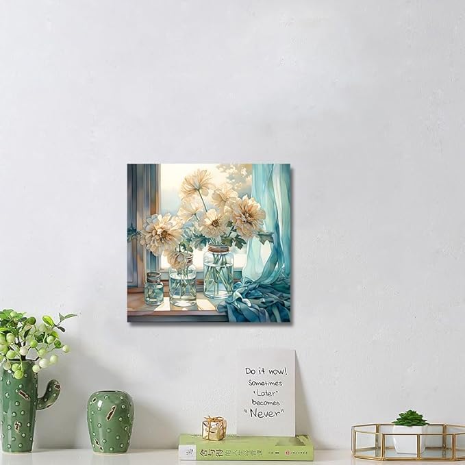 LAIART Modern floral wall art bathroom wall decor canvas picture print
