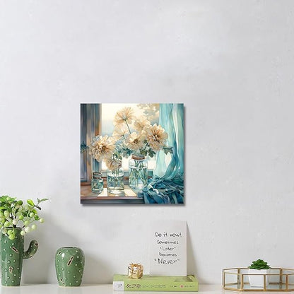 LAIART Modern floral wall art bathroom wall decor canvas picture print