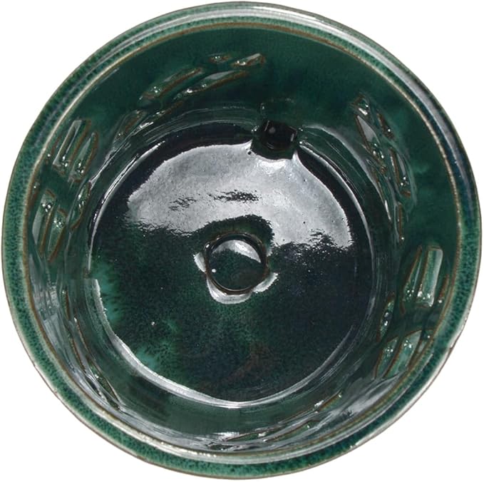 W&W Orchid Pot with Holes and Saucer for Repotting, Green Mix, 5.5 Inches