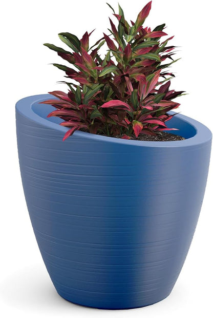 Mayne Modesto 20-Inch Round Planter – Weather-Resistant Planter for Flowers – Durable Indoor/Outdoor Design for Patio, Porch, or Entryway