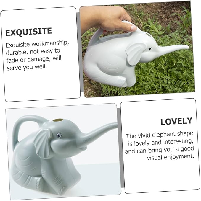 COHEALI 2pcs Elephant Watering Can with Long Spout for Indoor Outdoor Plants Cartoon Design Pot Kettle for Precise Gardening and Easy Plant Irrigation