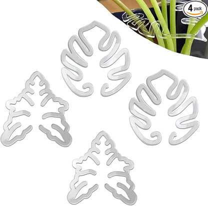 4 Pcs Turtle Shell Bamboo Clamp Set，Sturdy Turtle Shell Clamp Set for Garden Flower Stems，Plant Stem Holder Support Kit for Gardens，Bamboo Plant Stem Support for Gardeners or Home (2 Styles)
