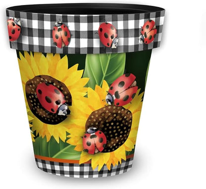 Briarwood Lane Ladybugs and Sunflowers Small Planter