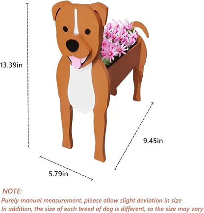 Staffordshire Bull Dog Planter Plant Pots,Cute Dog Flower Planter,Gifts for Pet Lovers,Unique Animal Plant Pots,Office,Indoor Outdoor Garden Decor(9.45in*5.79 * 13.39in)