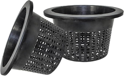 HG10MESHPOT 10-Inch Wide Lip Mesh Net Pots (2-Pack), 5 Gallon Bucket Lids for DWC Hydroponics, Perfect for Pitcher Plant Cultivation
