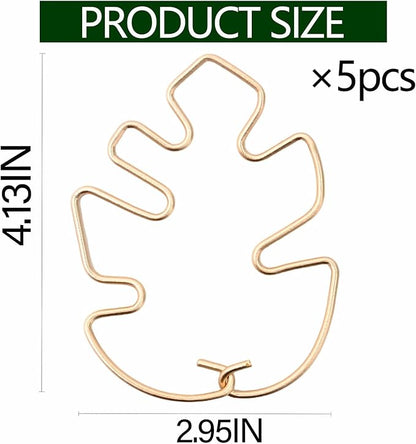 5Pcs Monstera Stem Support for Indoor Plants - 4.13 * 2.95 in- Durable Plant Support Stake Holder & Adjustable Clamp Kit for Monstera and Climbing Plants for Gardening Enthusiasts