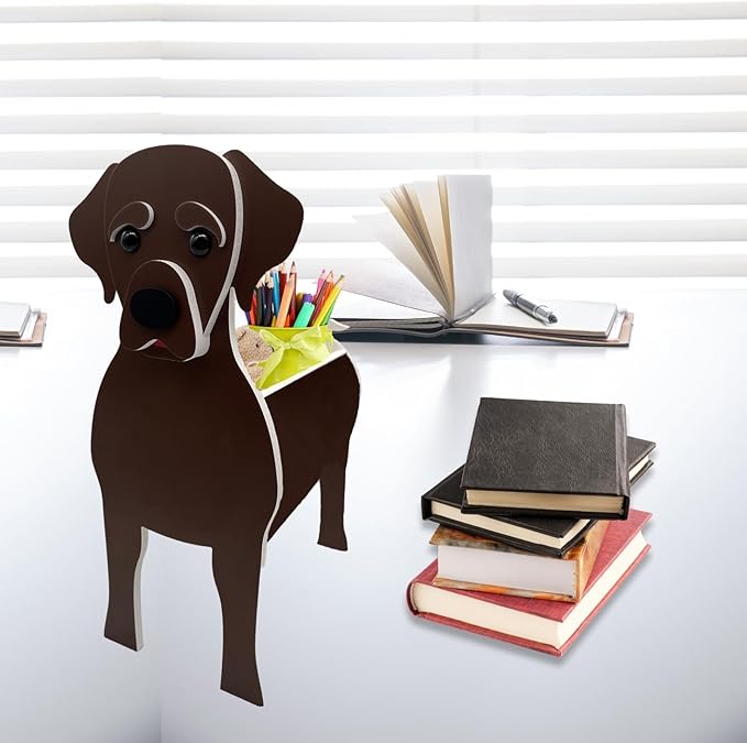 Chocolate Labrador Dog Planter Plant Pots,Cute Dog Flower Planter,Gifts for Pet Lovers,Unique Animal Plant Pots,Office,Indoor Outdoor Garden Decor((9.45 * 6.38 * 13.39in)