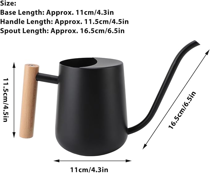 YOUTHINK Stainless Steel Watering Can for Indoor Plants, Modern Decorative Watering Pot with Long Spout 1000ml for Houseplant Office Potted Plants