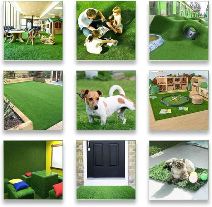 ALTRUISTIC Artificial Grass 14FTX65FT(910 Square Feet), Realistic Fake Grass Deluxe Turf Synthetic Thick Lawn Pet Turf, 1 3/8” Height, Outdoor Decor, Customized