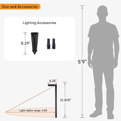 Gardenreet Landscape Path Lights Brass, 12V Low Voltage Pathway Lights Wired, Outdoor Garden Lights LED Waterproof, L Shape Black for Yard Walkway Driveway Without G4 Bulb