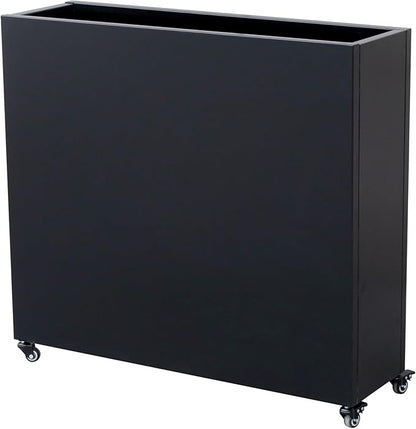 Modern Metal Planter Box with Lockable Wheels (40” x 36” x 12”) – Sleek Indoor/Outdoor Divider for Plants & Flowers – Durable Powder-Coated Steel – Minimalist Design (3)