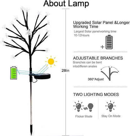 Solar Garden Lights Waterproof, Solar Lights Outdoor Decorative 8Pack,160Led Solar Powered Flowers Garden Decor,Fairy Light for Yard,Pathway,Outside Decorations,Gardening Gifts for Women Mom